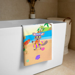 'Akili and friends at the beach' Towel