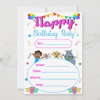 Akili and Friends Birthday Card (available on our Zazzle.com shop)