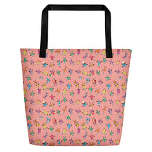 Load image into Gallery viewer, Beach Bag: Akili&#39;s Alphabet Print (Pink)