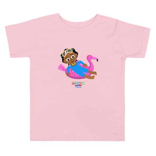 'Akili at the pool' Toddler Short Sleeve Tee