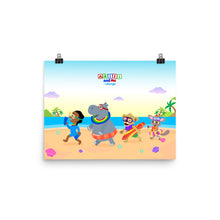 Load image into Gallery viewer, &#39;Akili and friends at the beach&#39; Poster