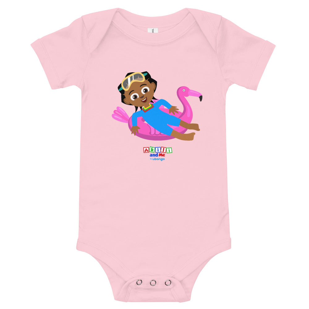 'Akili at the pool' Babysuit