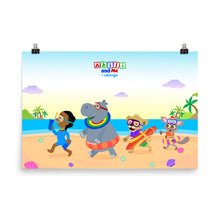Load image into Gallery viewer, &#39;Akili and friends at the beach&#39; Poster